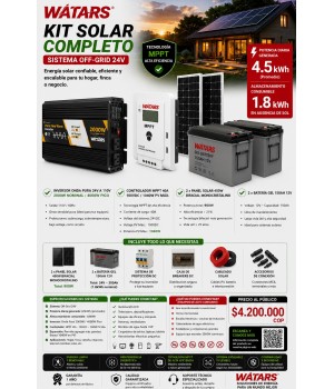 KIT SOLAR COMPLETO SISTEMA...