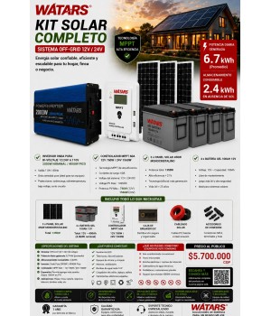 KIT SOLAR COMPLETO SISTEMA...