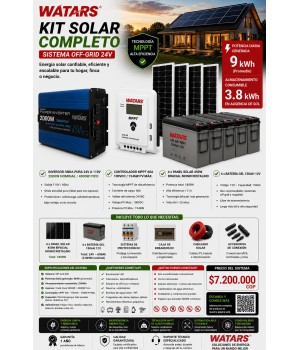 KIT SOLAR COMPLETO SISTEMA...